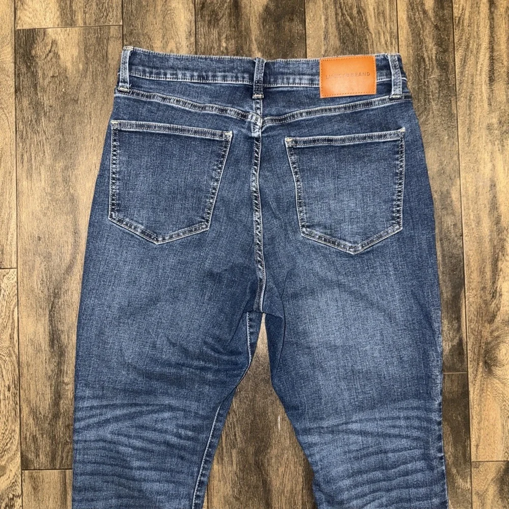 Lucky Brand Bridgette High Rise Skinny Dark Wash Denim Jeans Women's Size 12/31A - Picture 6 of 9